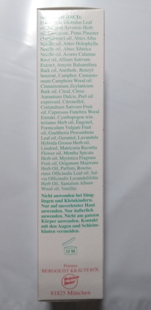 Primus Berggeist Kräuteröl - Das vielseitige Funktionsöl ! - 100 ml