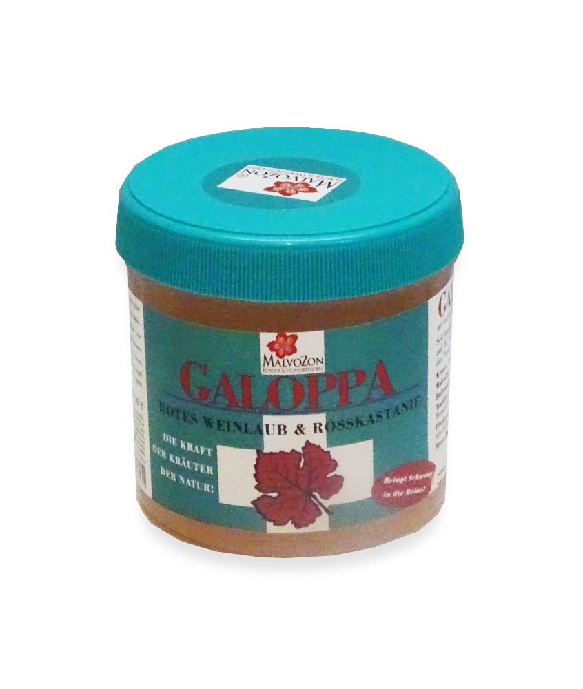 MalvoZon – Galoppa – Rotes Weinlaub & Rosskastanie – Pferdesalbe für die Beine-230ml