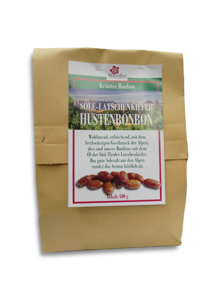 MalvoZon – Wohltuende Sole-Latschenkiefern Bonbon/Hustenbonbon -500gr.