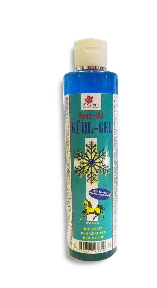 MalvoZon – Kühl-Gel / Sport-Gel – mit erfrischendem Tiroler Fichtennadel-Öl – 250ml
