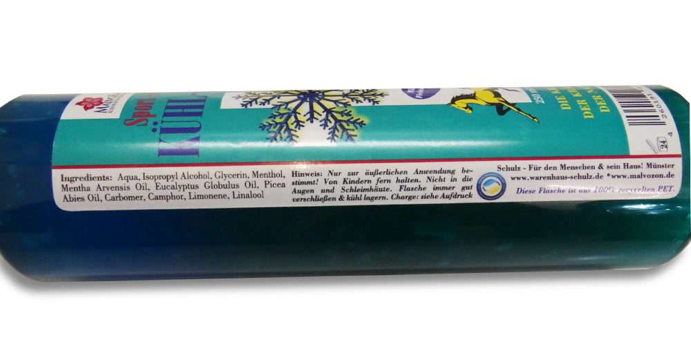 MalvoZon – Kühl-Gel / Sport-Gel – mit erfrischendem Tiroler Fichtennadel-Öl – 250ml