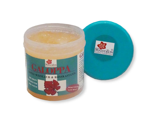 MalvoZon – Galoppa – Rotes Weinlaub & Rosskastanie – Pferdesalbe für die Beine-230ml