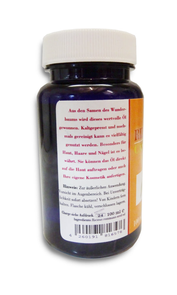 MalvoZon – Rizinus-Öl / Castor-Oil – 100% Pur – Pflege für Haut, Nägel & Haare – 100 ml