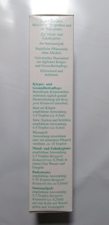Primus Berggeist Kräuteröl - Das vielseitige Funktionsöl ! - 100 ml